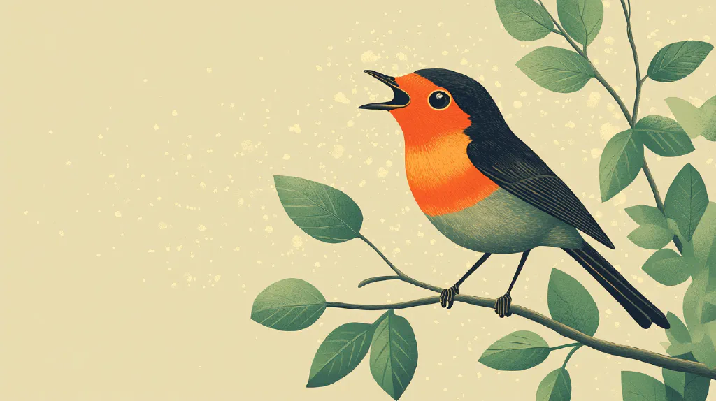 Vector drawing of a whispering bird
