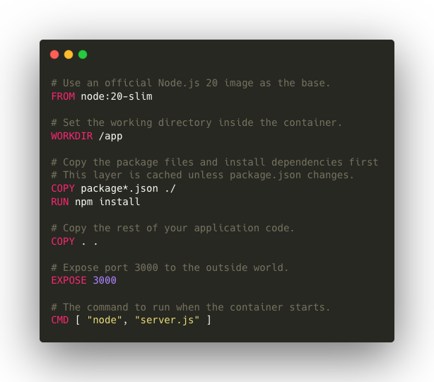 Sample dockerfile