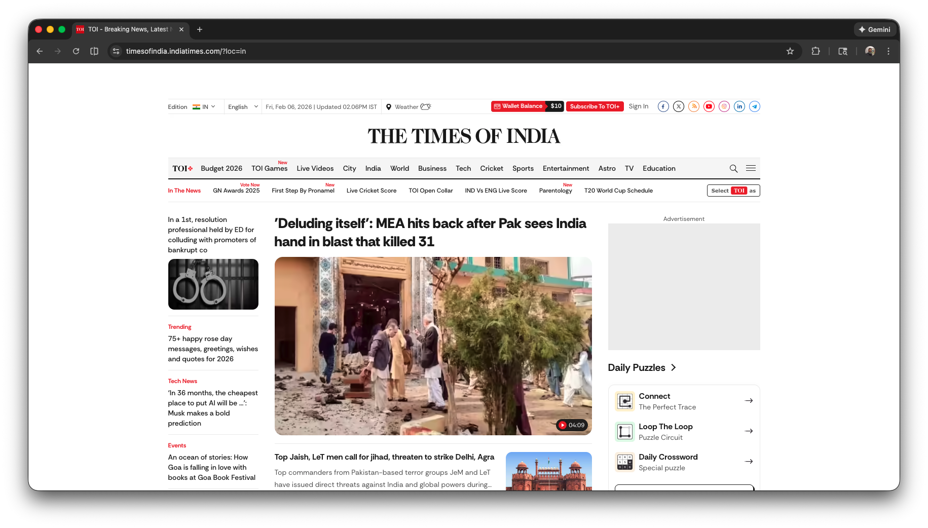 The Times of India in my network